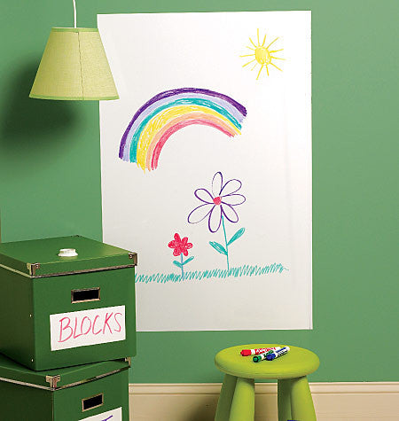 Removable dry erase decal