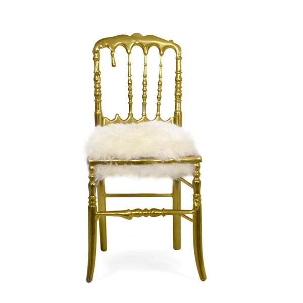 Gold Fur Chair