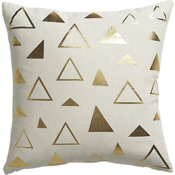 Pillow with triangles